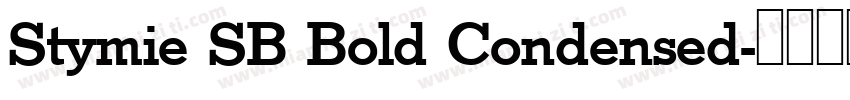 Stymie SB Bold Condensed字体转换